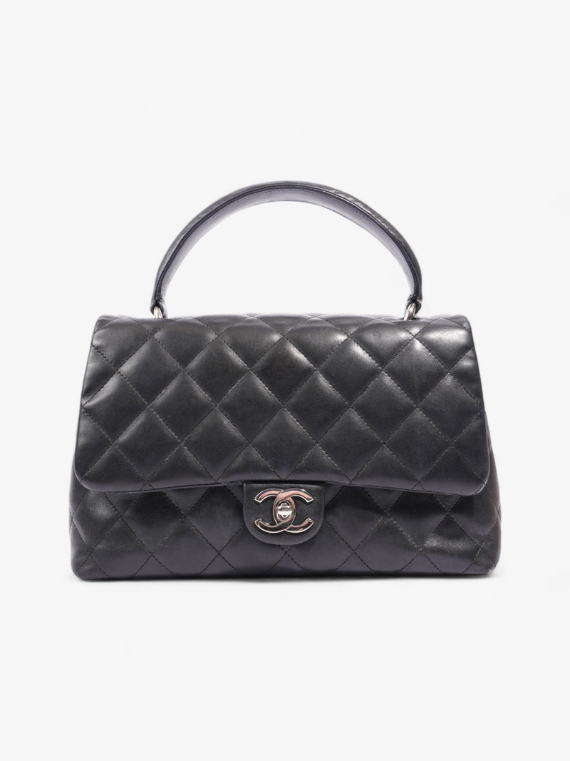  Chanel Coco Handle Flap Black Lambskin Leather Small