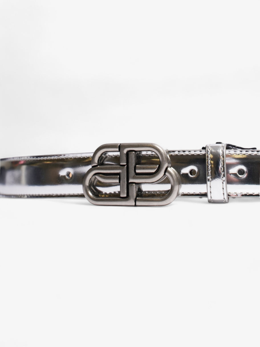 Balenciaga BB Belt Silver Leather 80cm Image 2