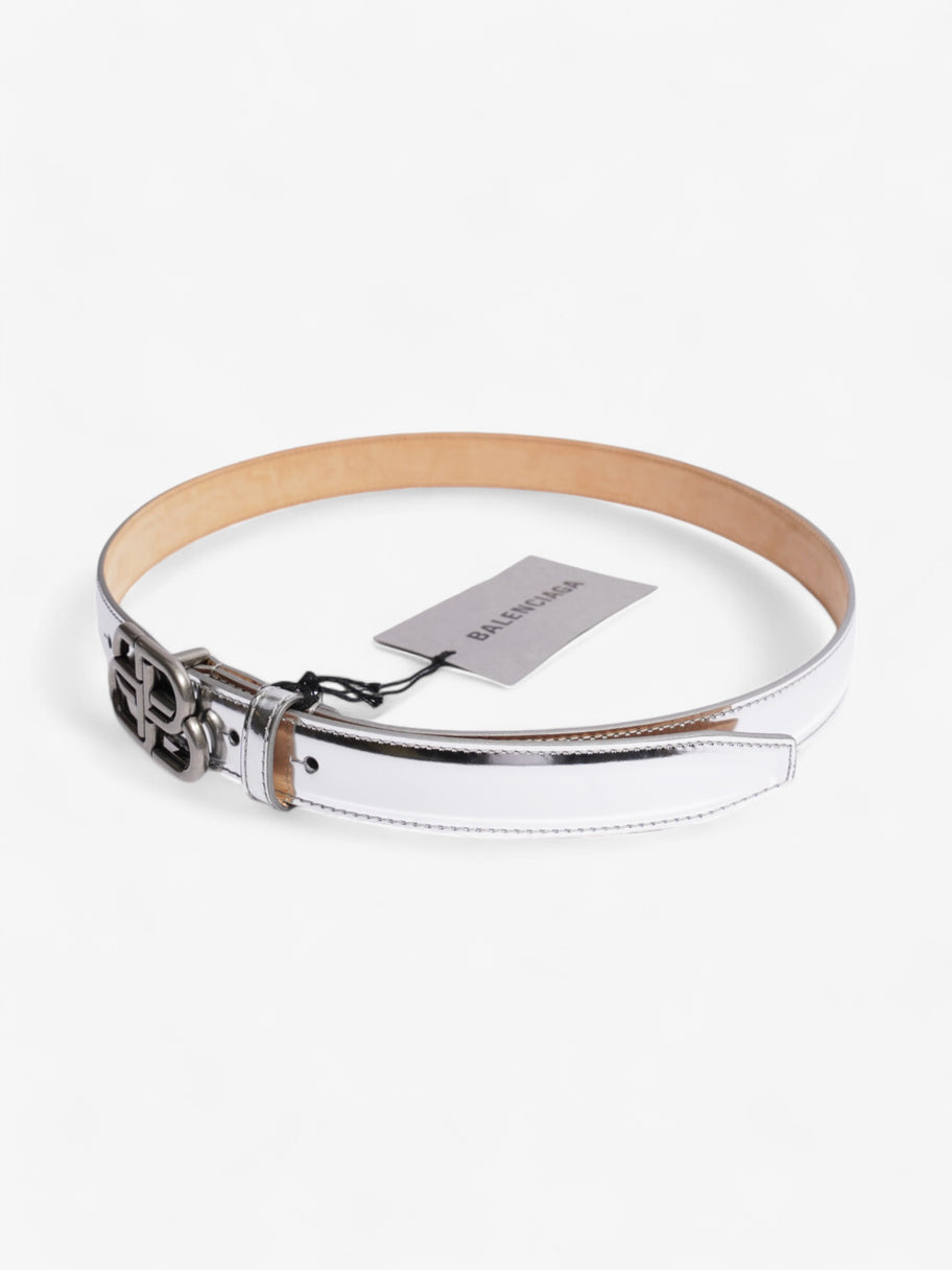 Balenciaga BB Belt Silver Leather 80cm Image 3