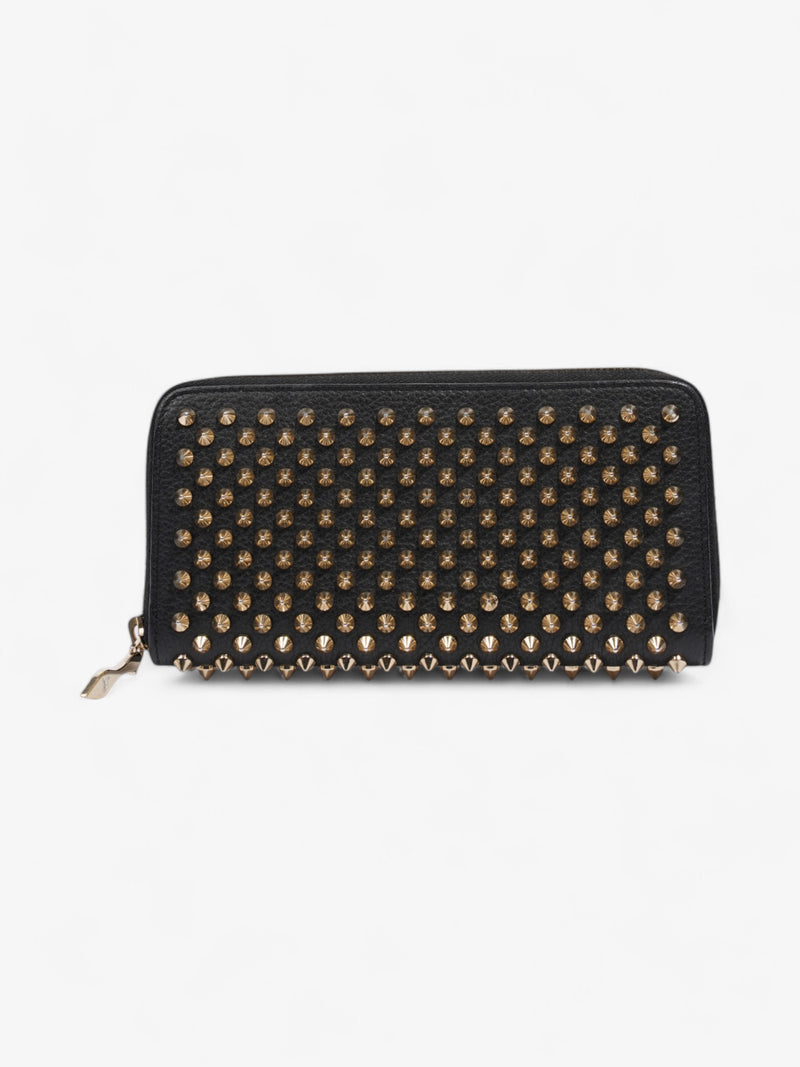  Christian Louboutin Panettone Stud Wallet Black / Gold Leather