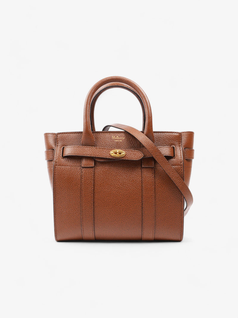  Mulberry Zipped Bayswater Oak Grained Leather Mini