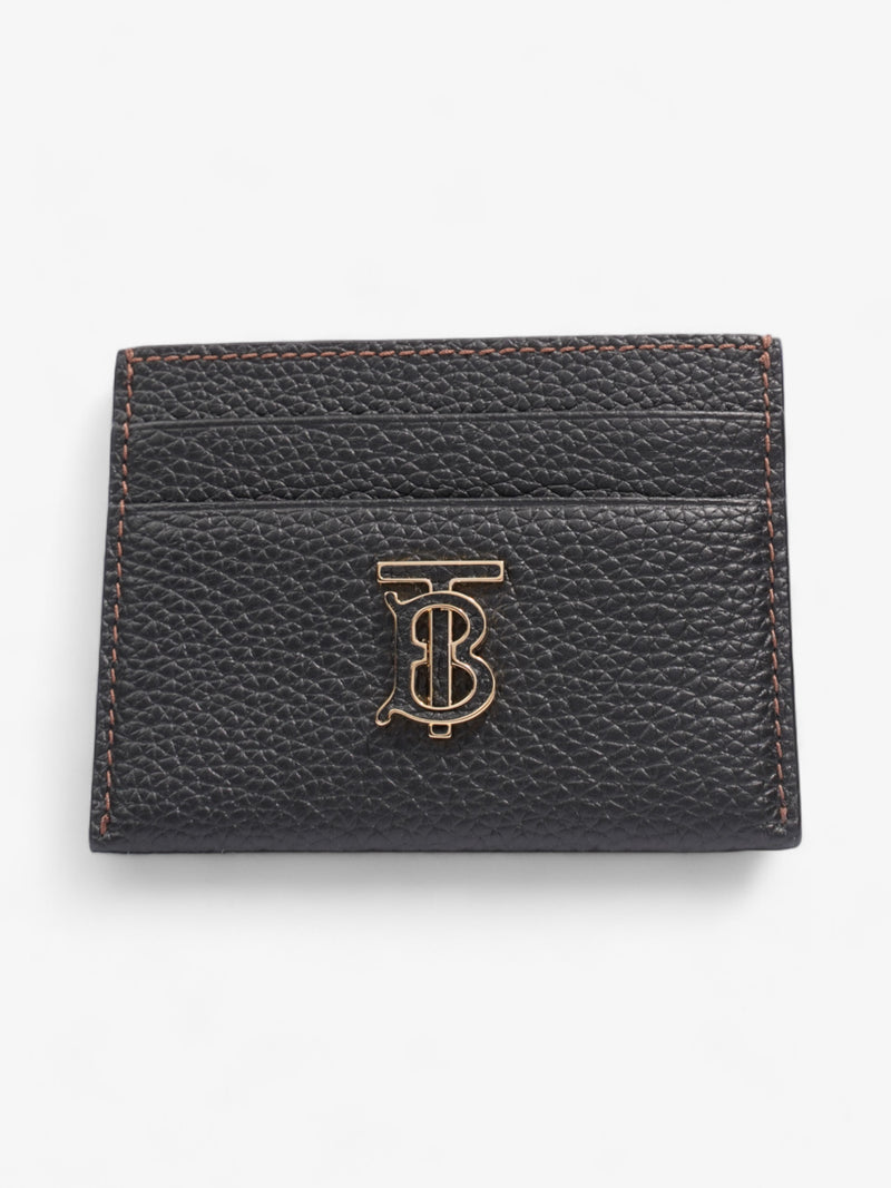  Burberry TB Card Holder Black Calfskin Leather