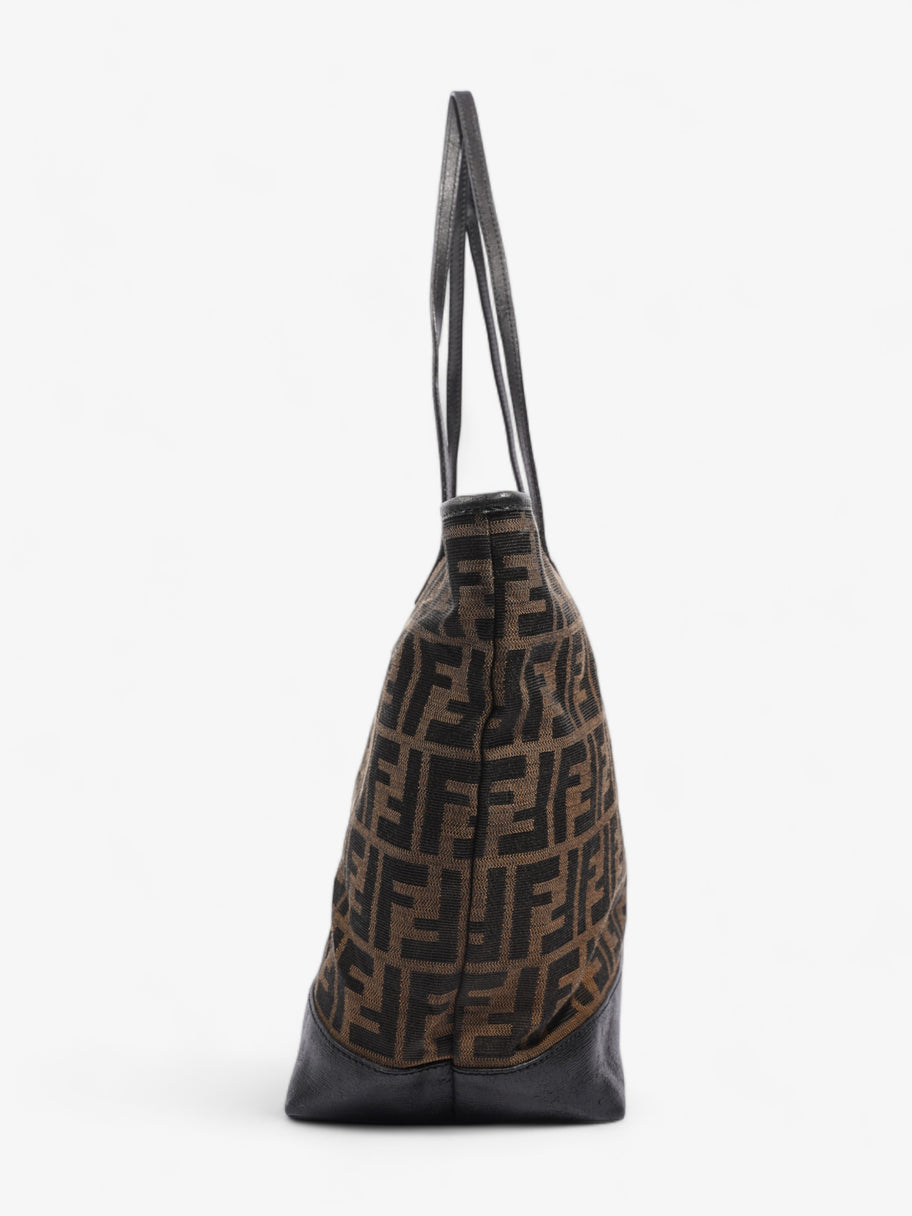 Fendi Roll Tote Tobacco / Black Zucca Canvas Image 3