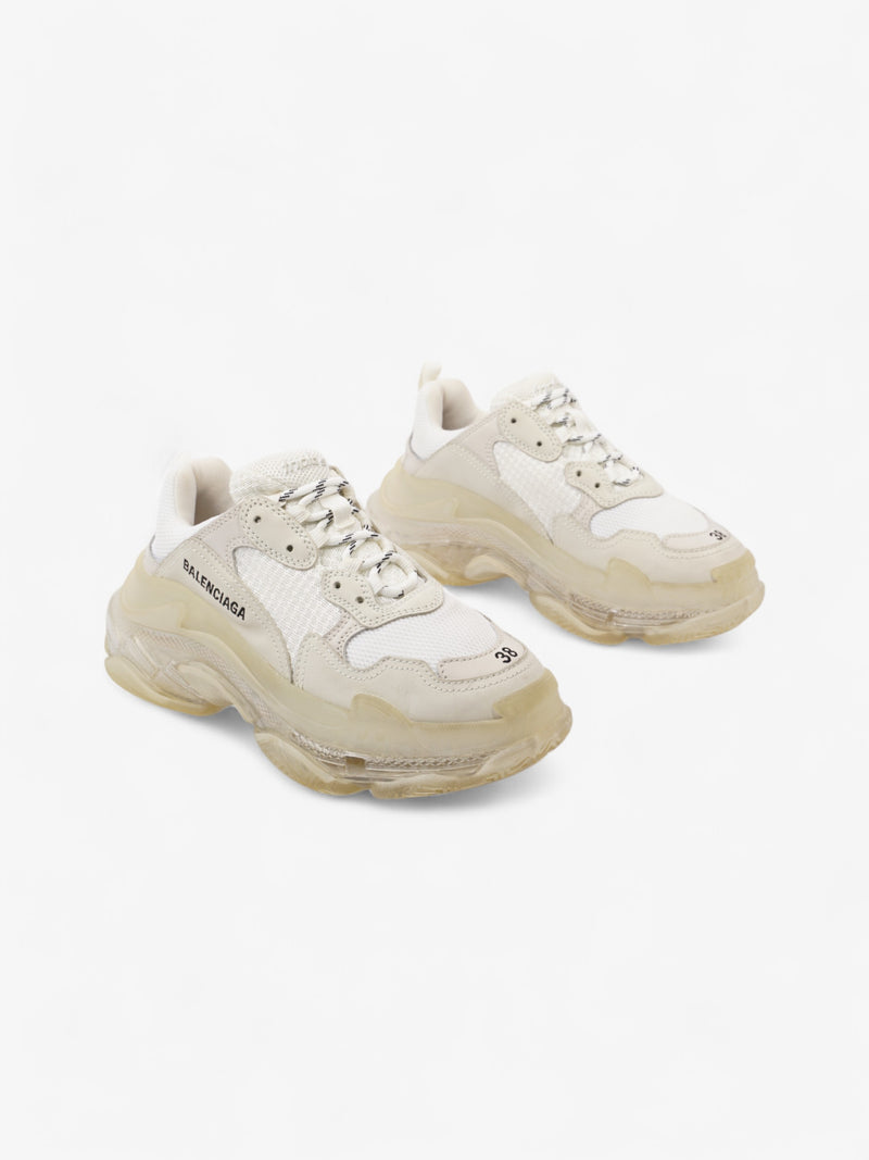  Balenciaga Triple S Clear Sole White Mesh EU 38 UK 5