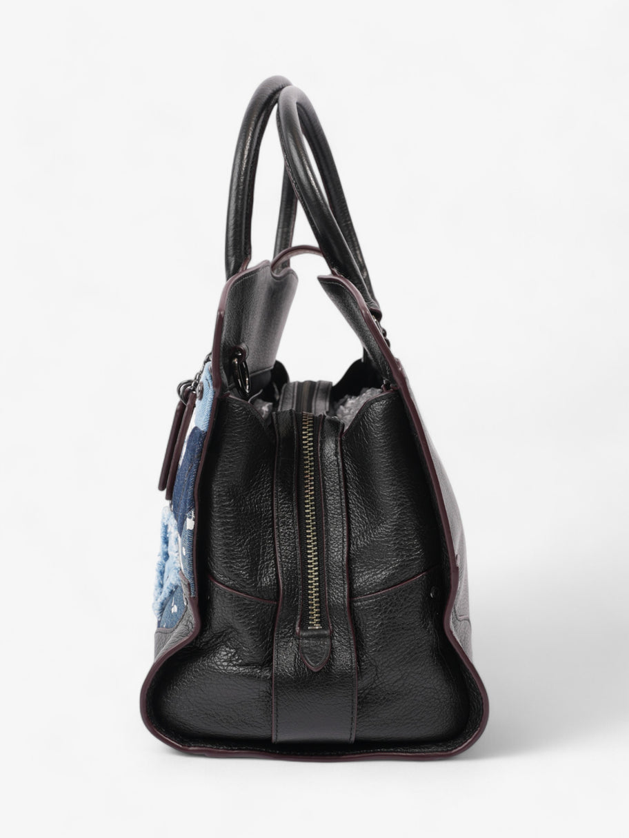 Coach Mercer Satchel Black / Blue Denim Image 3