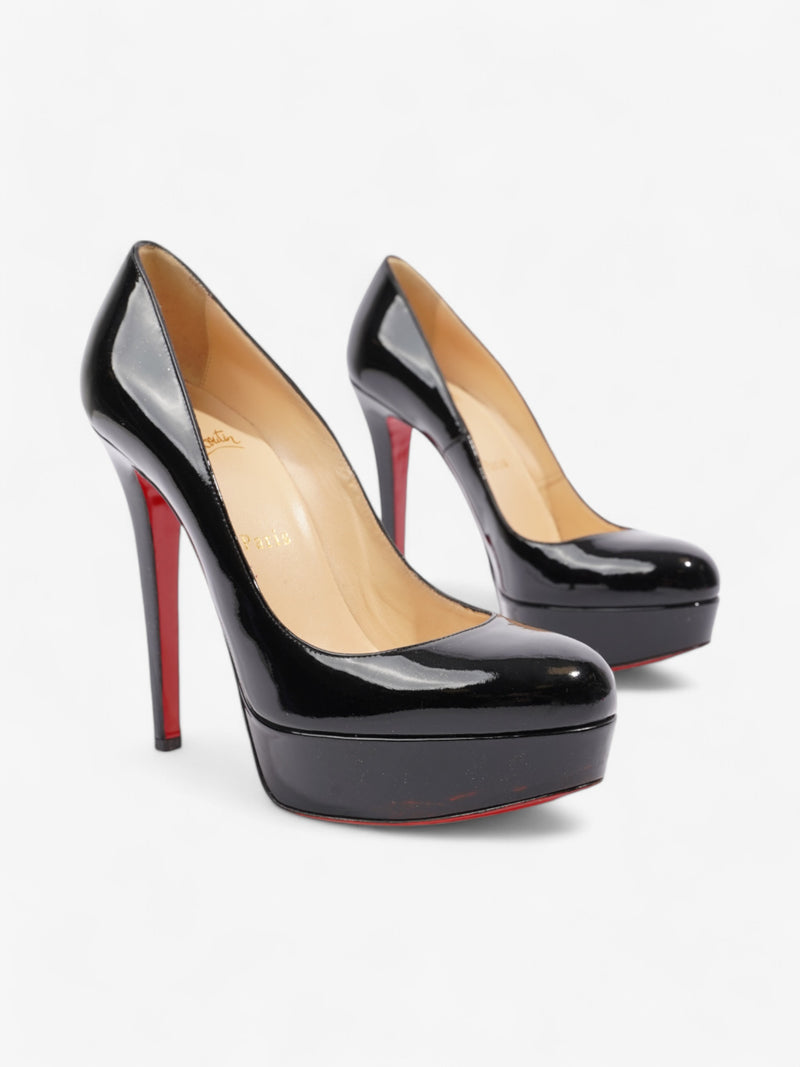  Christian Louboutin Bianca 140mm Black Patent Leather EU 38 UK 5