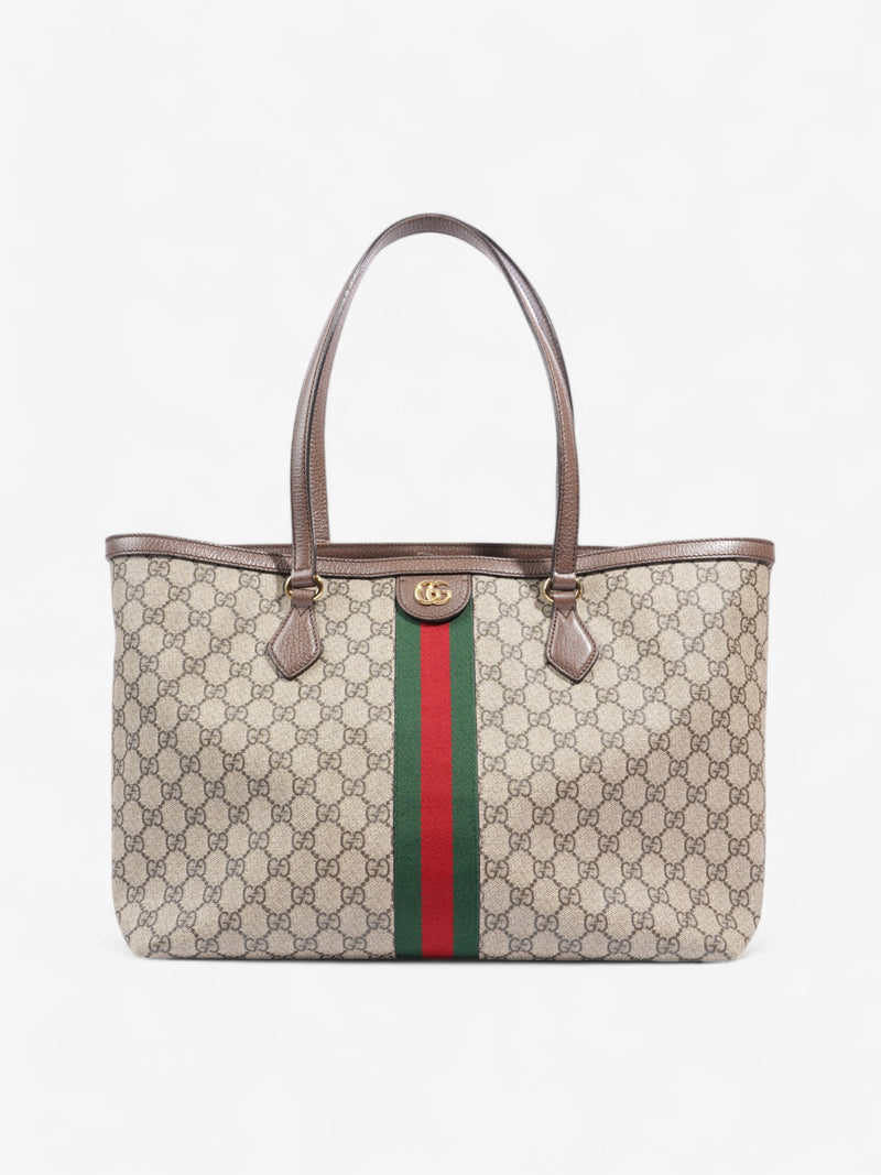  Gucci Ophidia GG Tote GG Supreme / Green / Red Canvas Medium