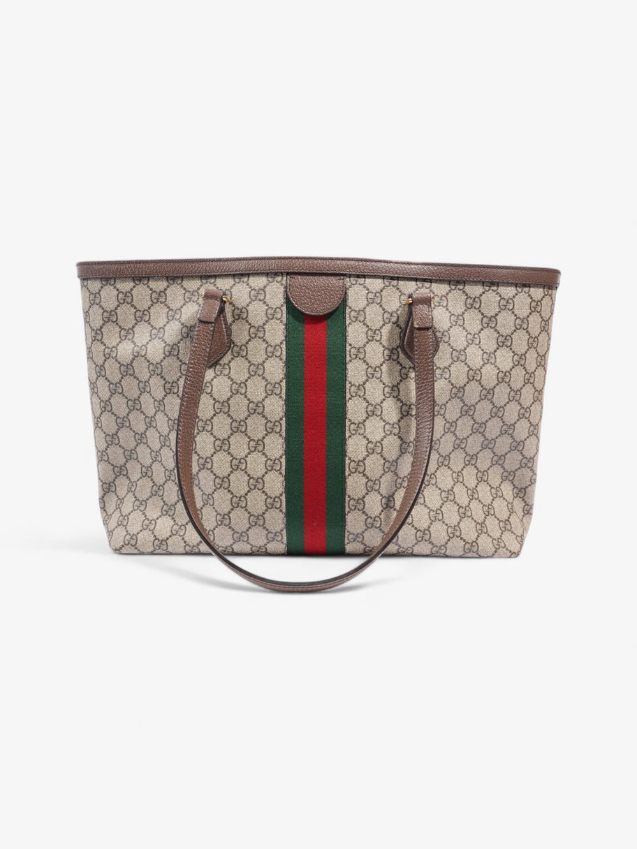 Gucci Ophidia GG Tote GG Supreme / Green / Red Canvas Medium Image 5