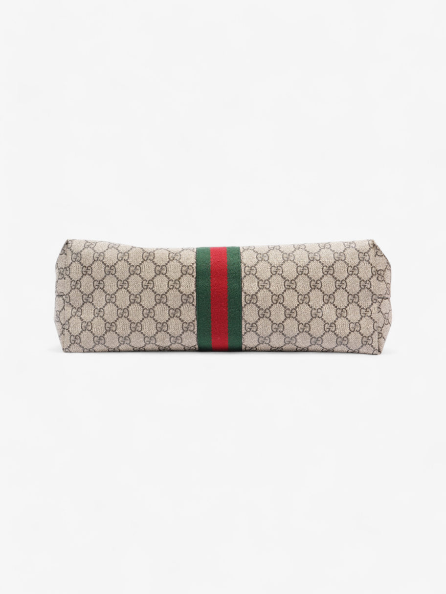 Gucci Ophidia GG Tote GG Supreme / Green / Red Canvas Medium Image 7