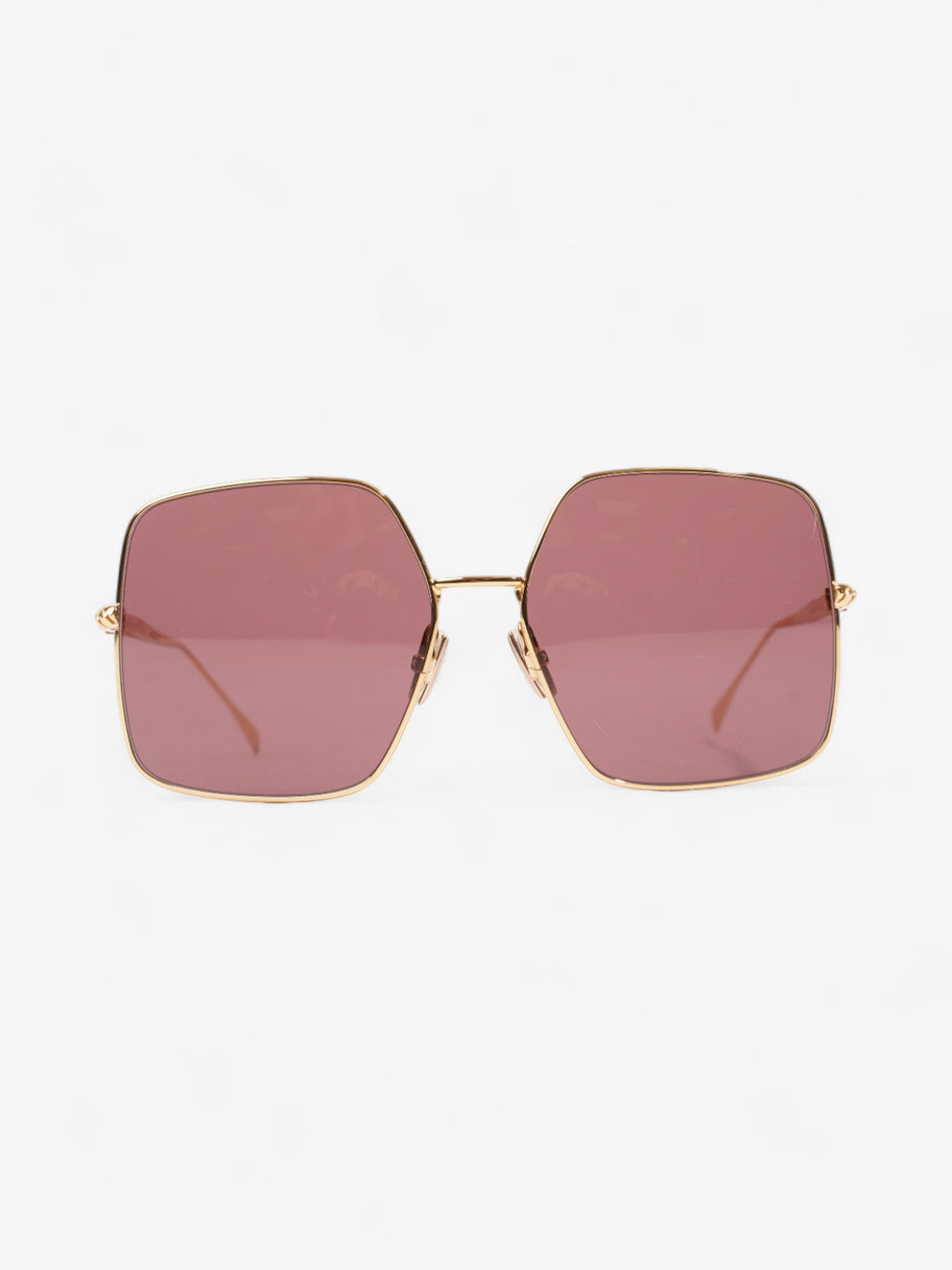 Fendi Oversized Gradiant Sunglasses Gold / Pink Acetate 145mm Image 1