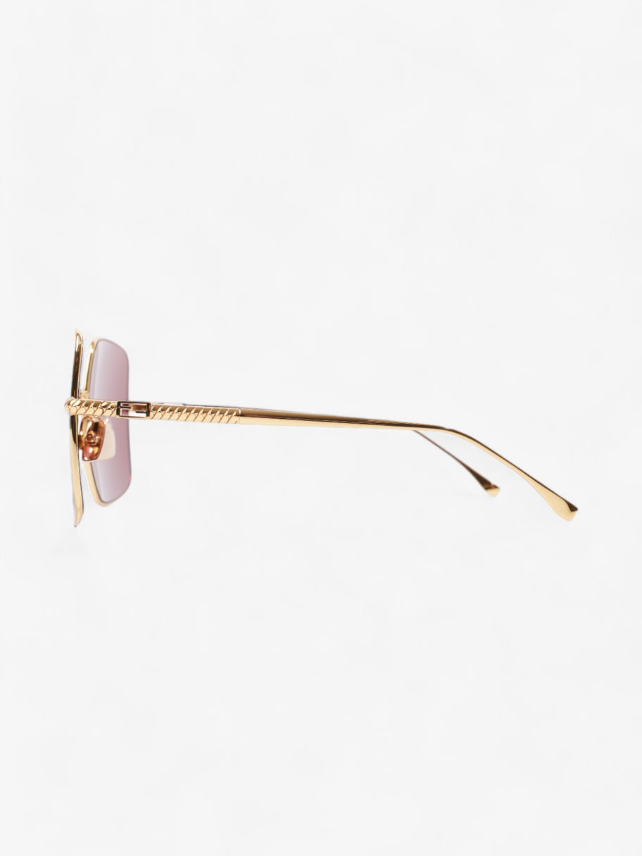 Fendi Oversized Gradiant Sunglasses Gold / Pink Acetate 145mm Image 2