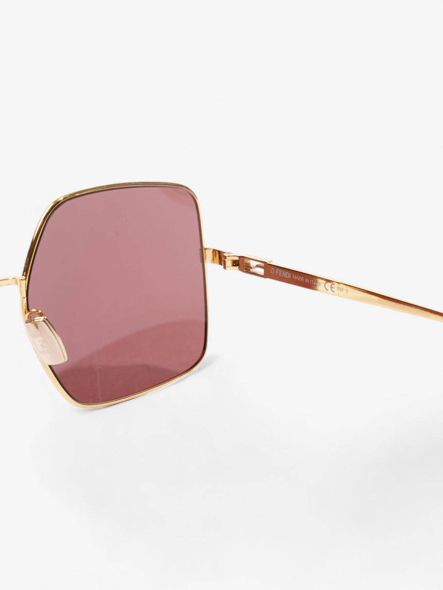 Fendi Oversized Gradiant Sunglasses Gold / Pink Acetate 145mm Image 6