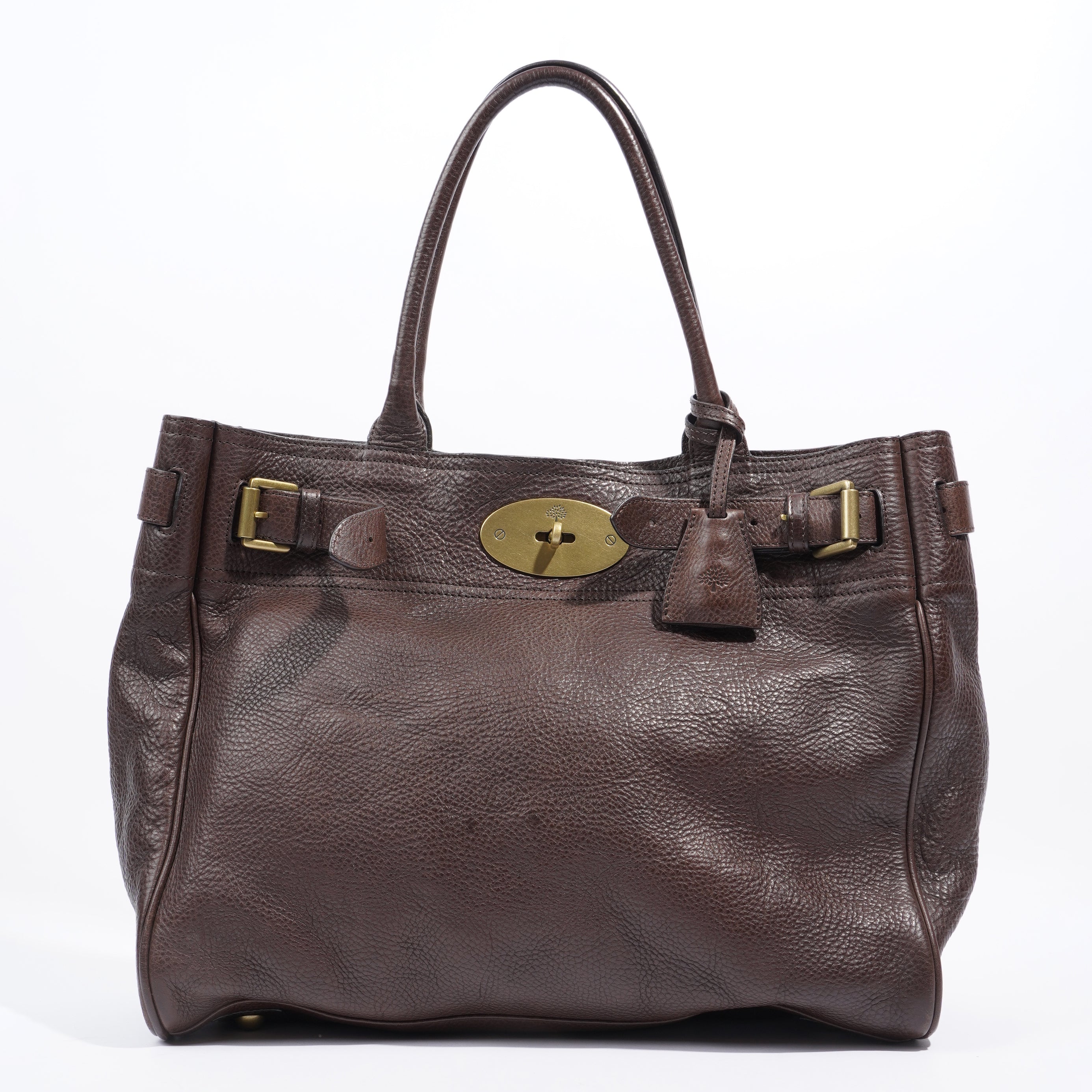 Mulberry Bayswater Tote Brown Calfskin Leather Luxe Collective