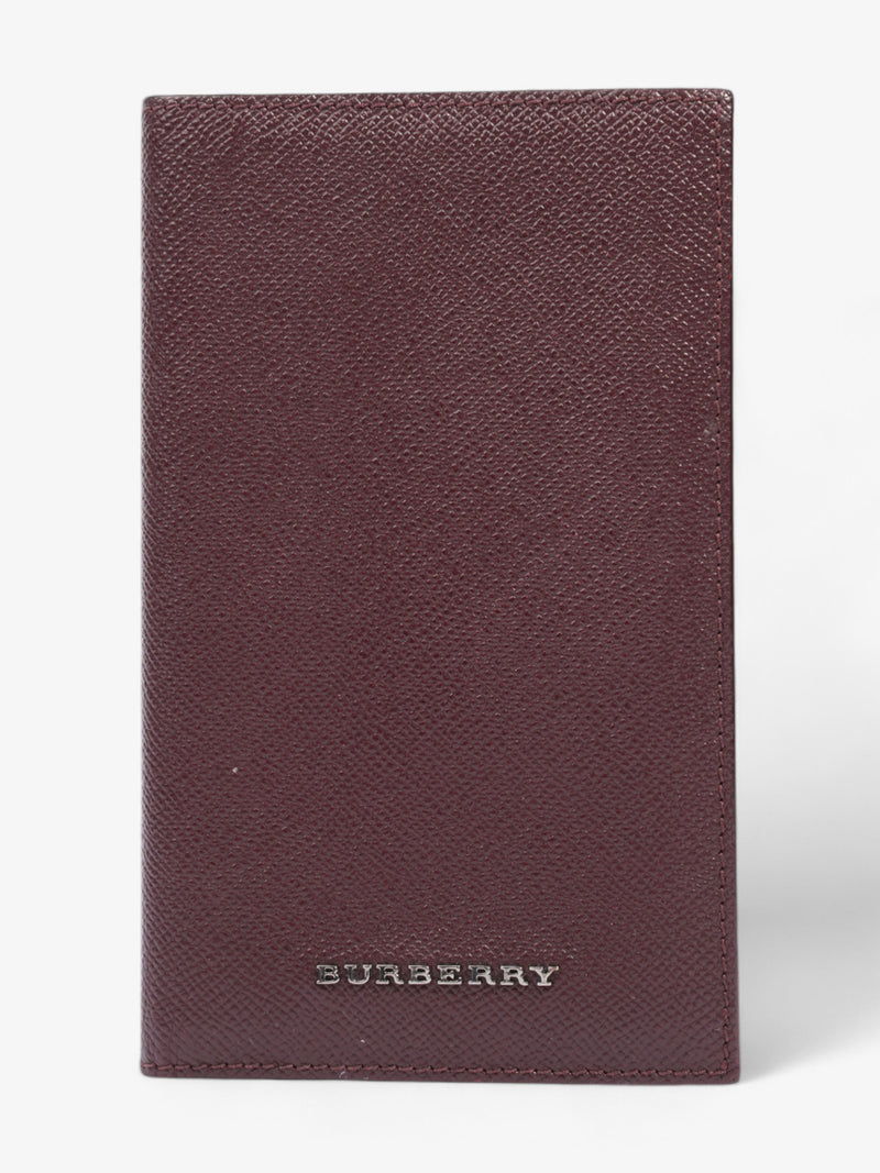  Burberry Bi-Fold Long Wallet Burgundy Leather