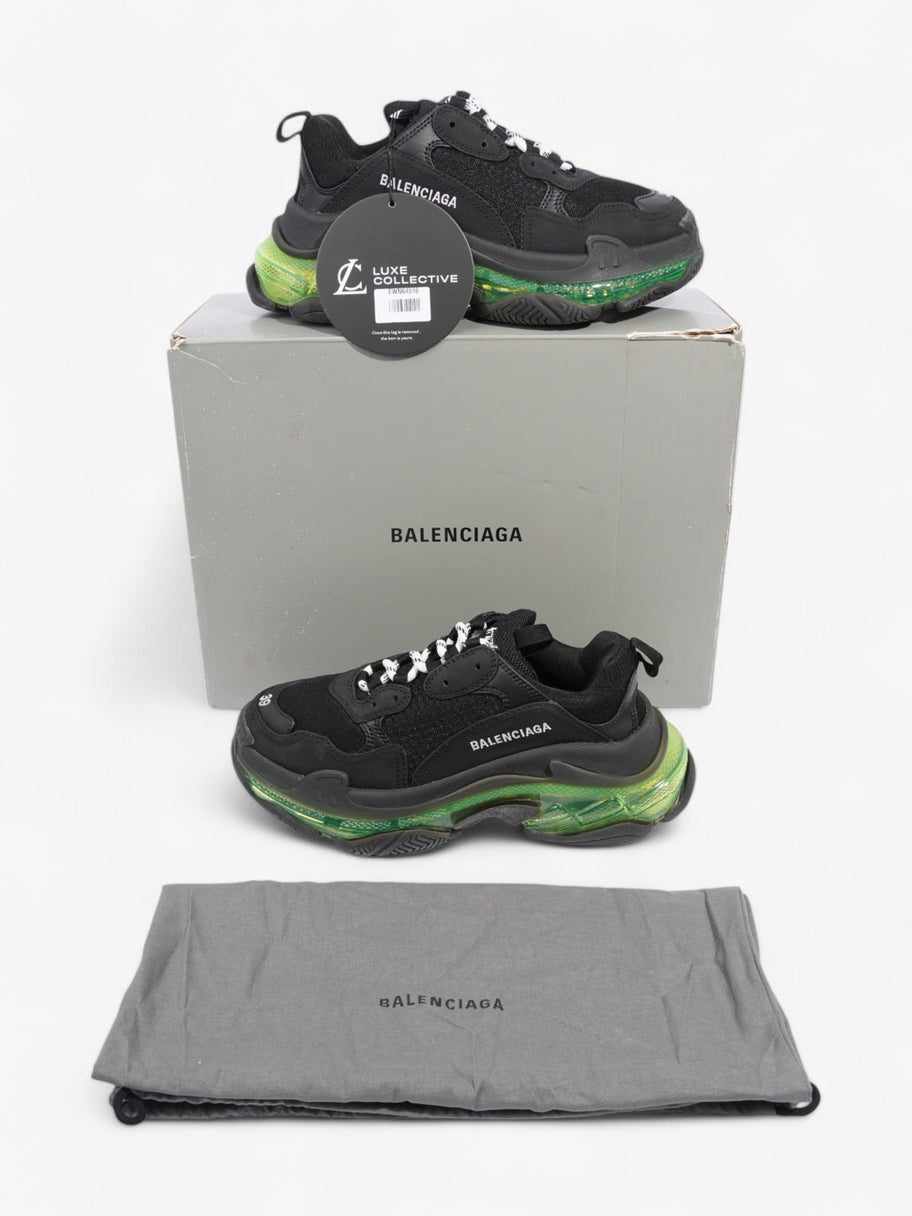 Balenciaga Triple S Clear Sole Black / Green Mesh EU 39 UK 6 Image 8