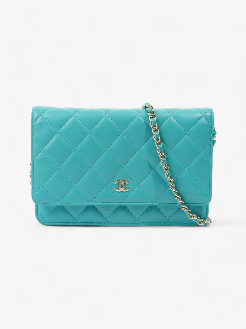  Chanel WOC Turquoise  Lambskin Leather