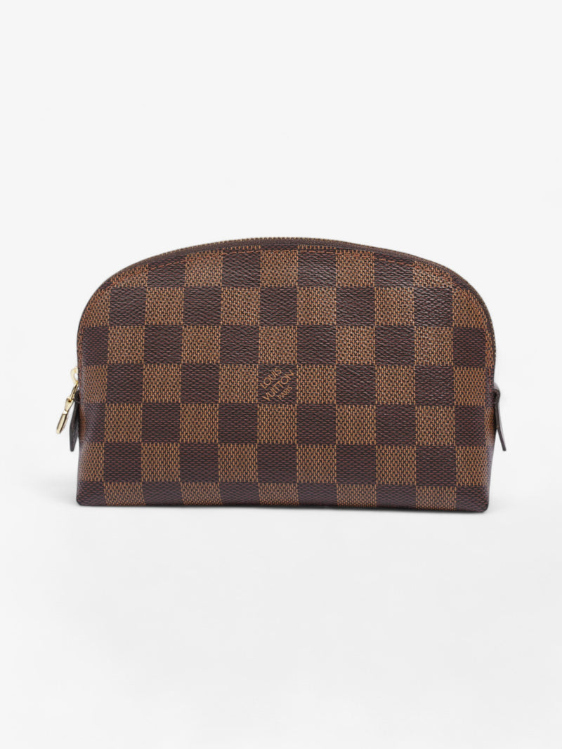  Louis Vuitton LV cosmetic PM pouch Damier Ebene Coated Canvas