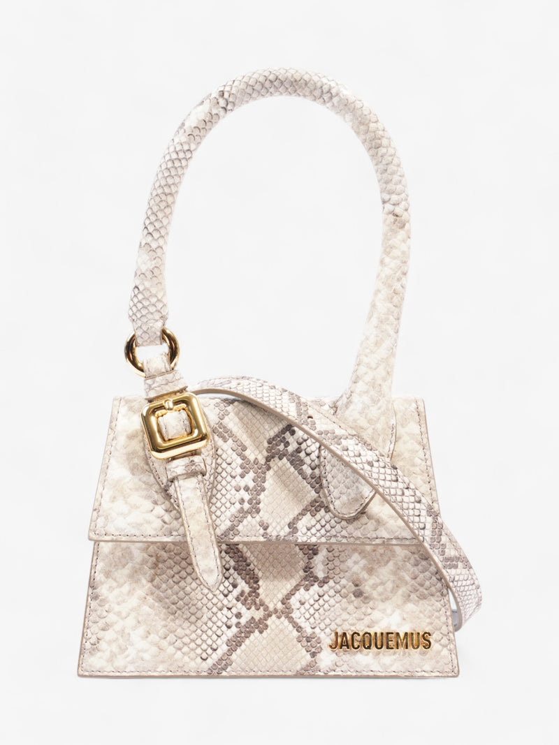  Jacquemus Le Chiquito Moyen Boucle Snake Leather