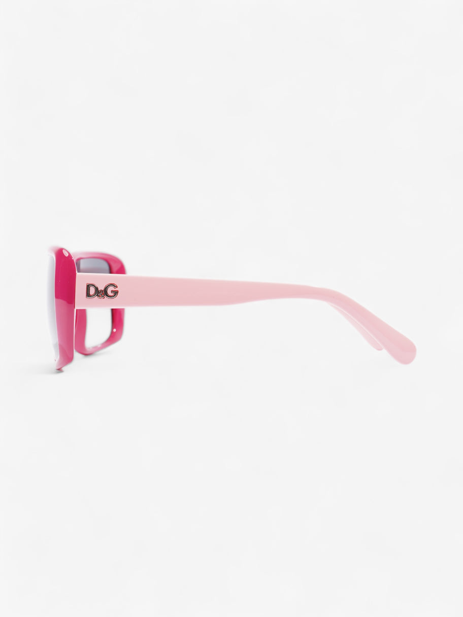 Dolce and Gabbana Rectangle-Frame Sunglasses  Fuschia / Light Pink Acetate 135mm Image 2