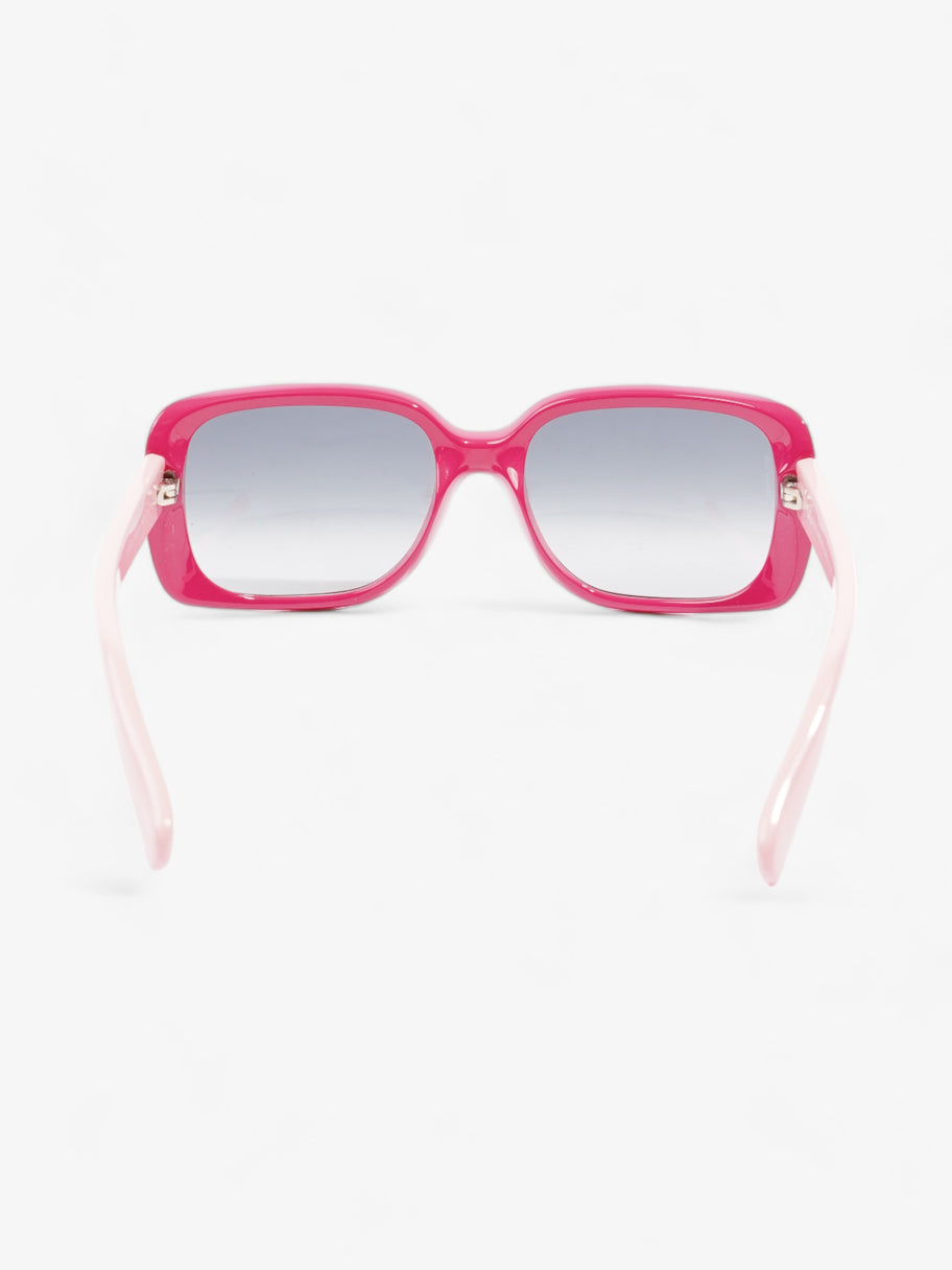 Dolce and Gabbana Rectangle-Frame Sunglasses  Fuschia / Light Pink Acetate 135mm Image 3