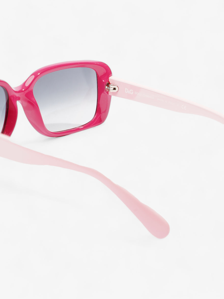 Dolce and Gabbana Rectangle-Frame Sunglasses  Fuschia / Light Pink Acetate 135mm Image 6