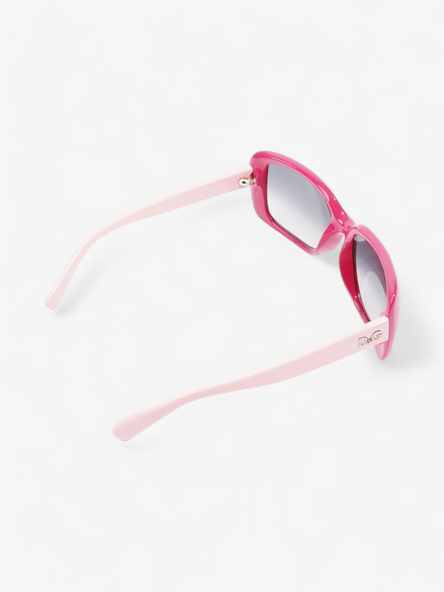 Dolce and Gabbana Rectangle-Frame Sunglasses  Fuschia / Light Pink Acetate 135mm Image 7