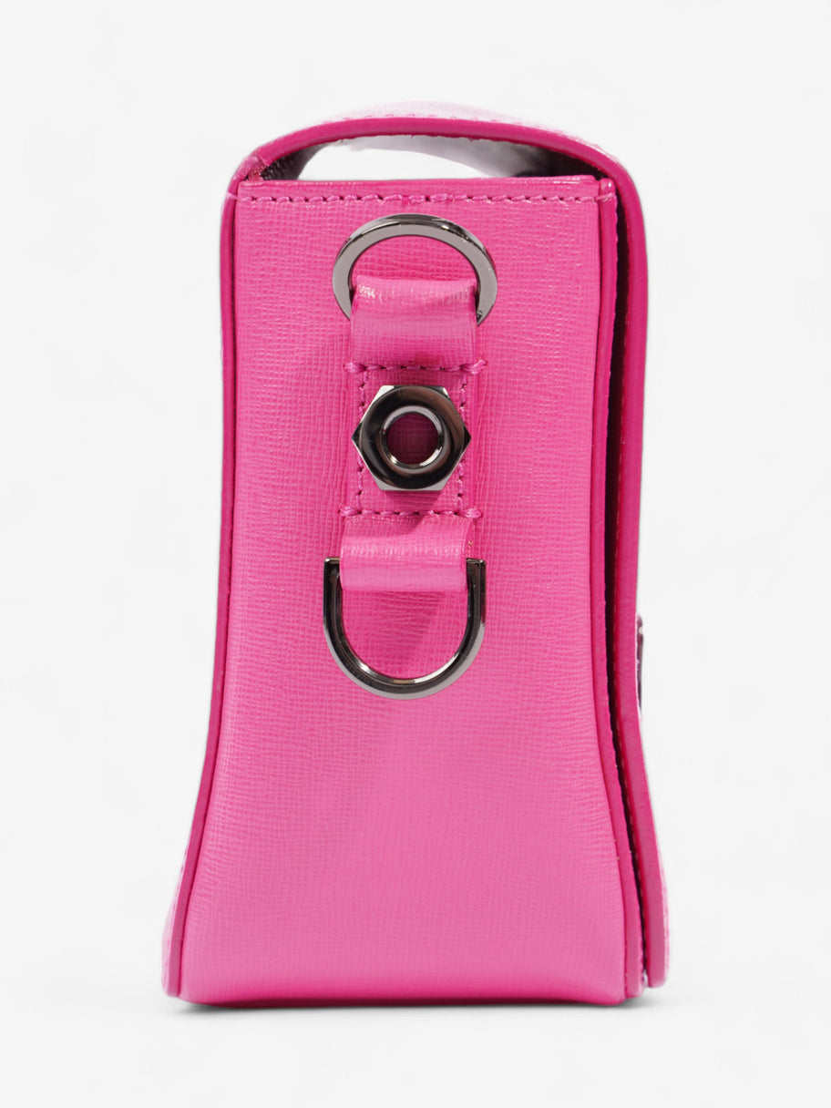 Off White Binder Clip Pink Leather Image 5