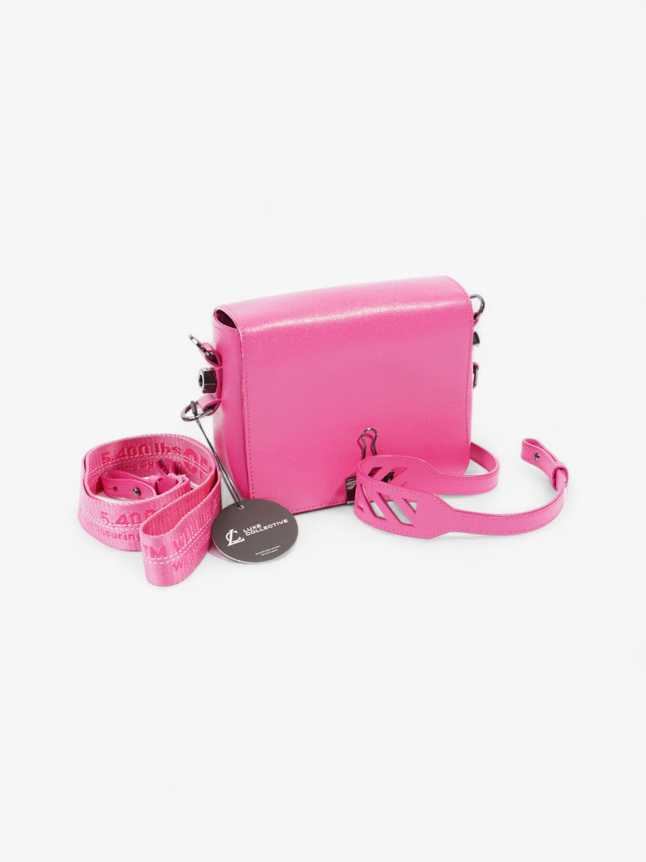 Off White Binder Clip Pink Leather Image 10