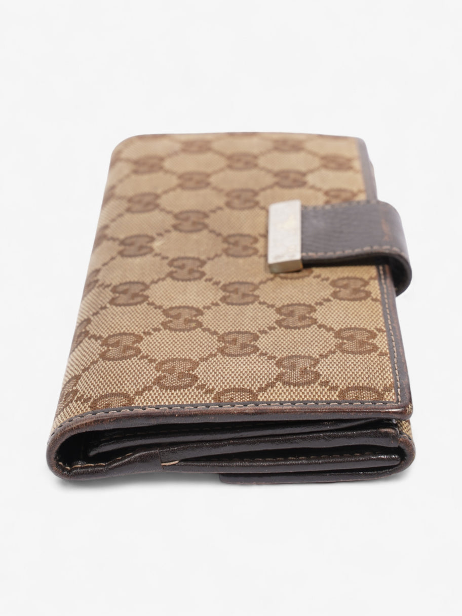 Gucci Continental Wallet Beige And Ebony GG Supreme Canvas Image 3