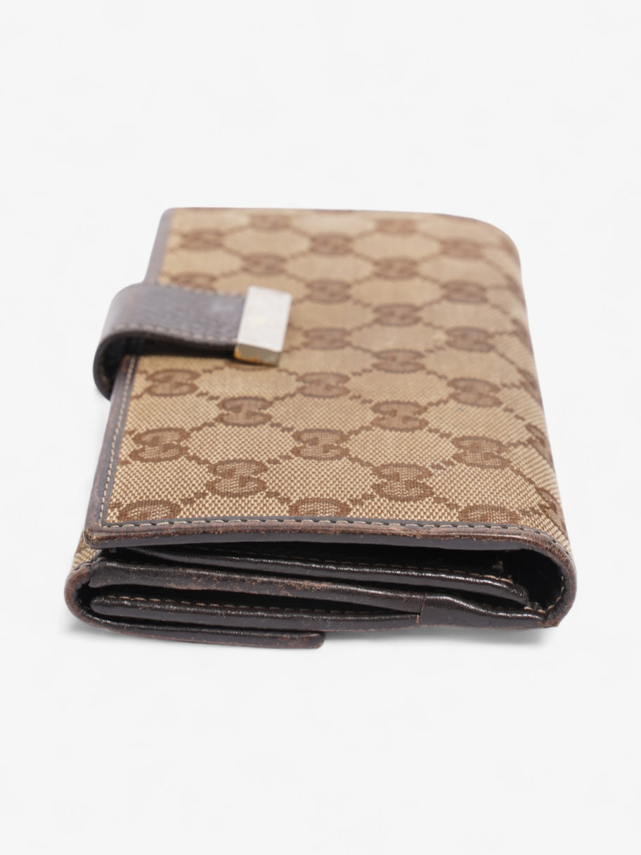 Gucci Continental Wallet Beige And Ebony GG Supreme Canvas Image 4