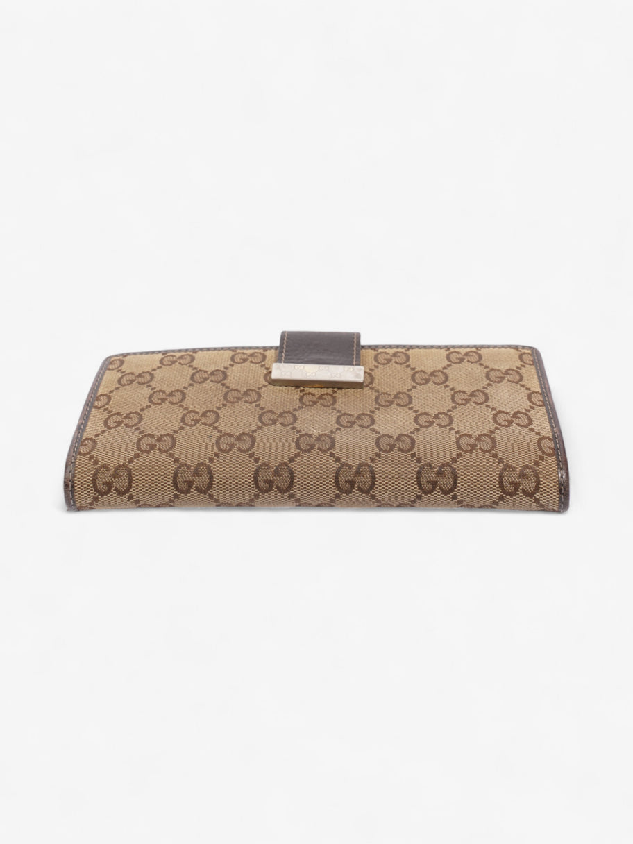 Gucci Continental Wallet Beige And Ebony GG Supreme Canvas Image 5