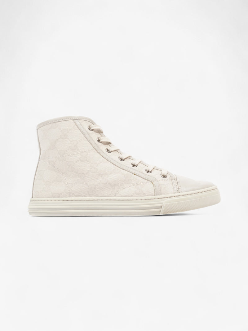  Gucci GG High-Top Sneakers Beige  Canvas EU 38.5 UK 5.5