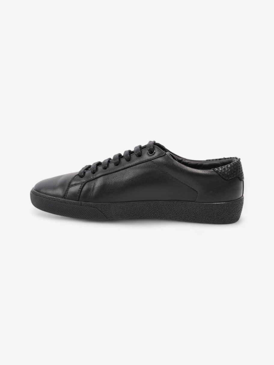 Saint Laurent Embroidered Sneakers Black Leather EU 40 UK 6 Image 3