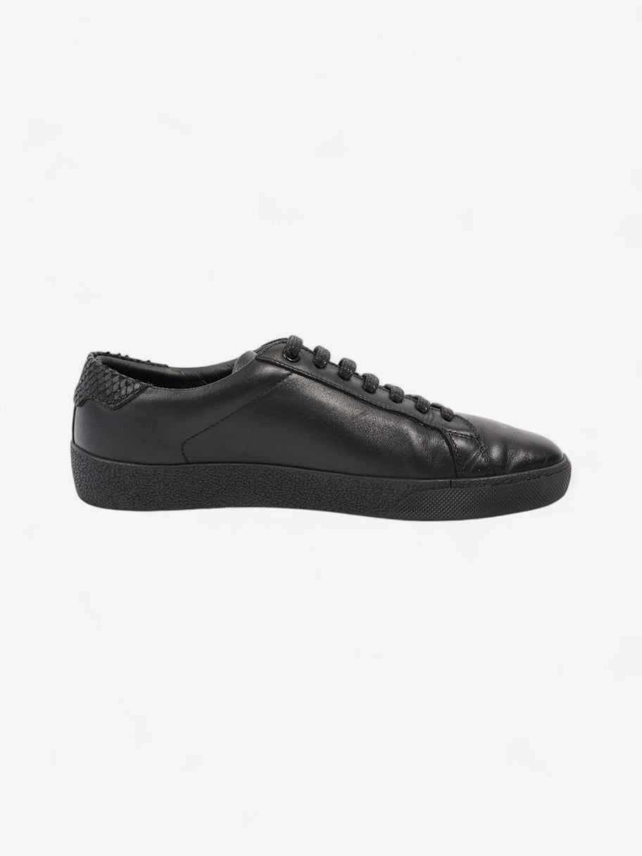 Saint Laurent Embroidered Sneakers Black Leather EU 40 UK 6 Image 4