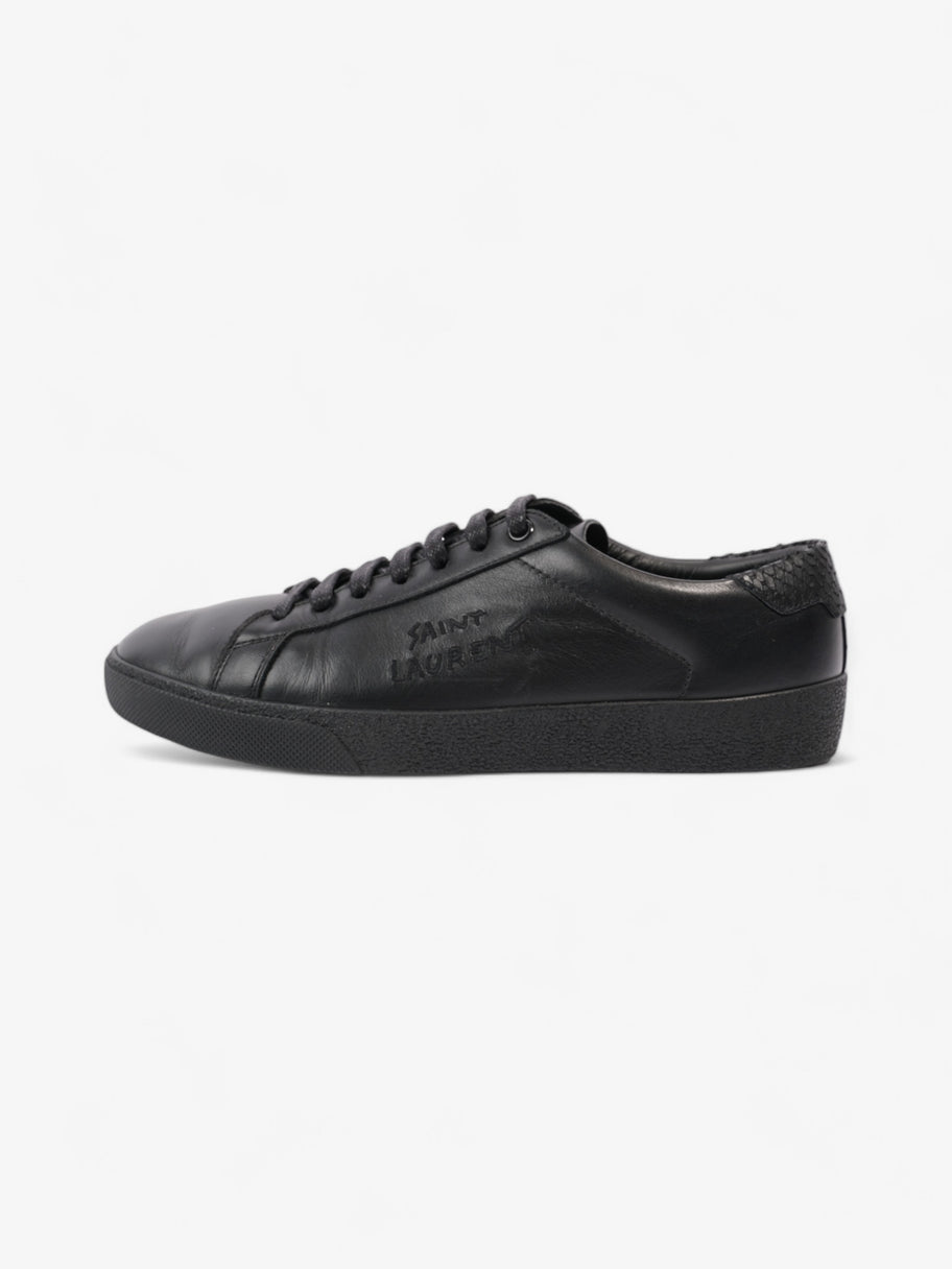 Saint Laurent Embroidered Sneakers Black Leather EU 40 UK 6 Image 5