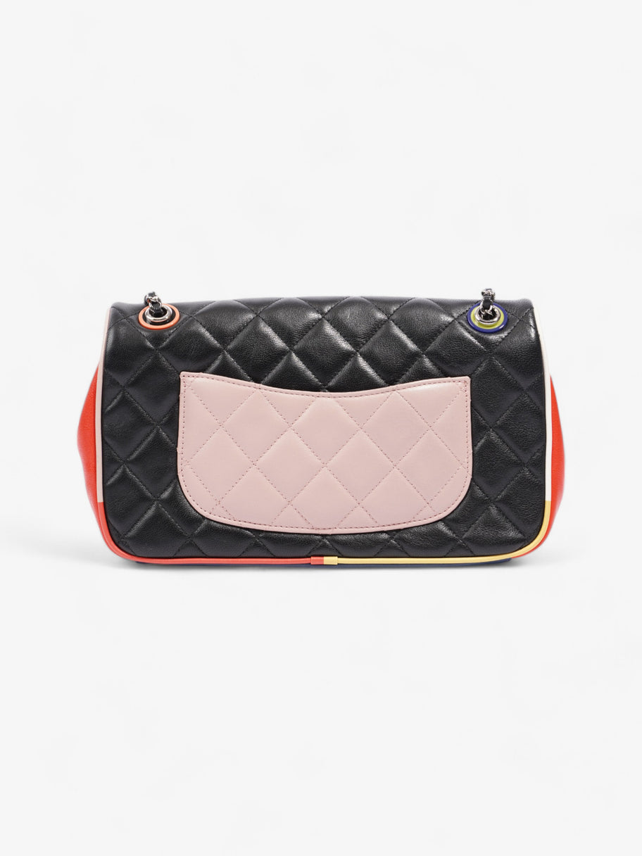 Chanel Classic Single Flap Black / Multicoloured Lambskin Leather Medium Image 5