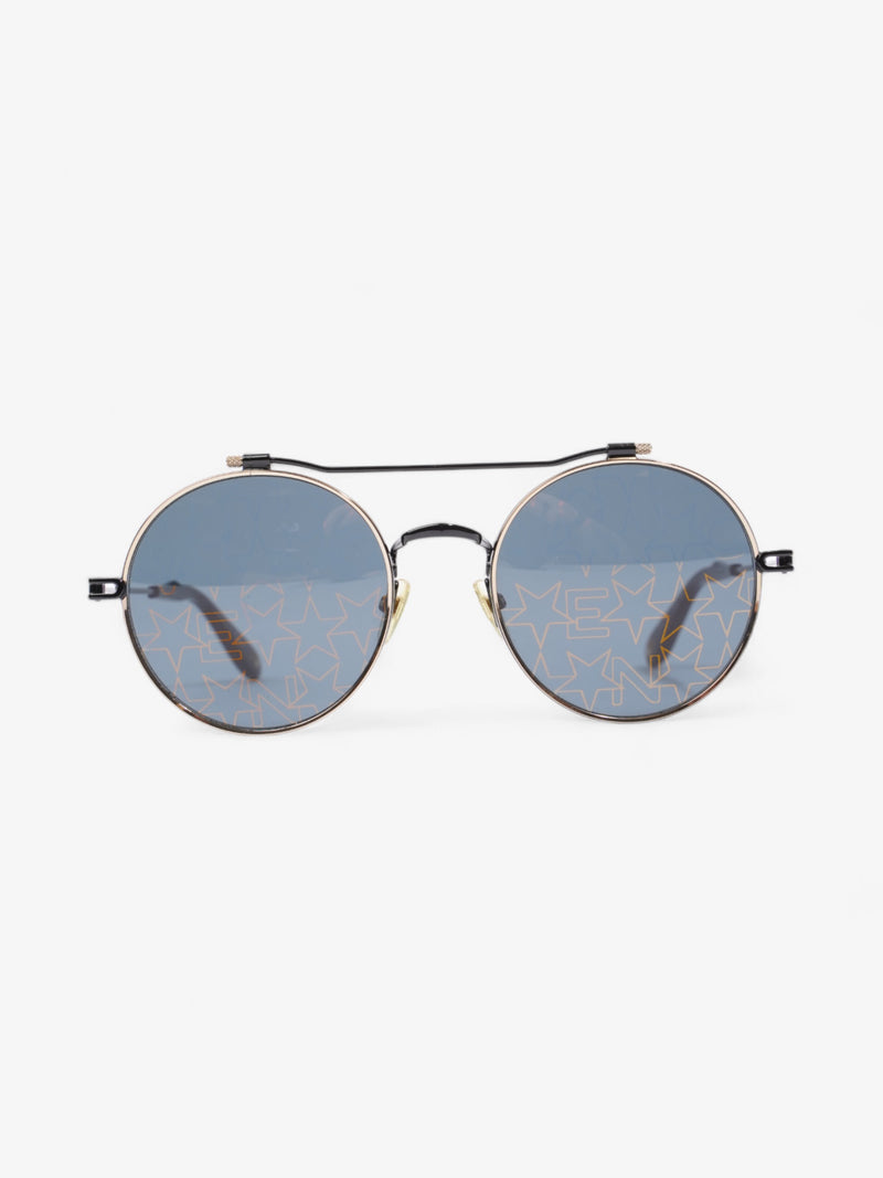  Givenchy Round Star Sunglasses Black / Gold Acetate 145mm