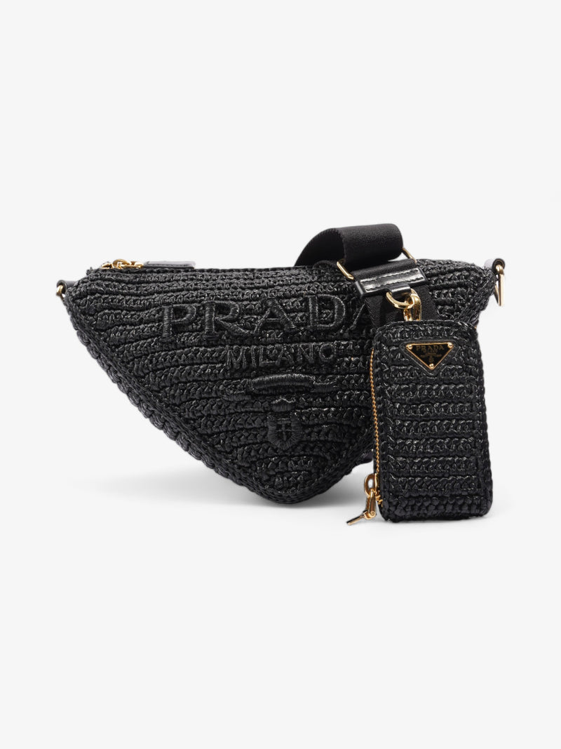  Prada Prada Crochet Black Raffia