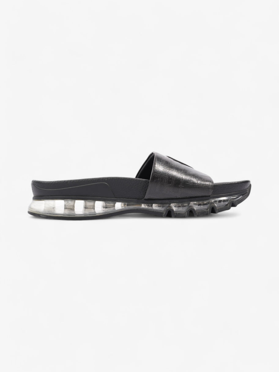 Fendi Roma Logo Clear Sole Slides Black Rubber EU 43 UK 9 Image 4