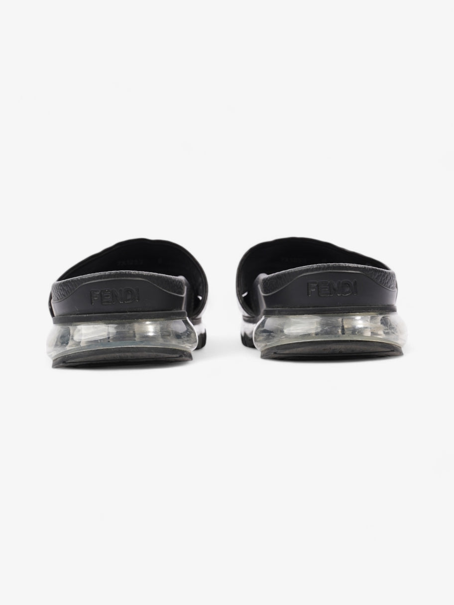 Fendi Roma Logo Clear Sole Slides Black Rubber EU 43 UK 9 Image 6