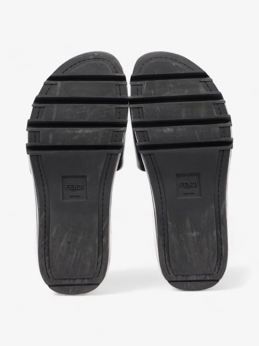 Fendi Roma Logo Clear Sole Slides Black Rubber EU 43 UK 9 Image 7