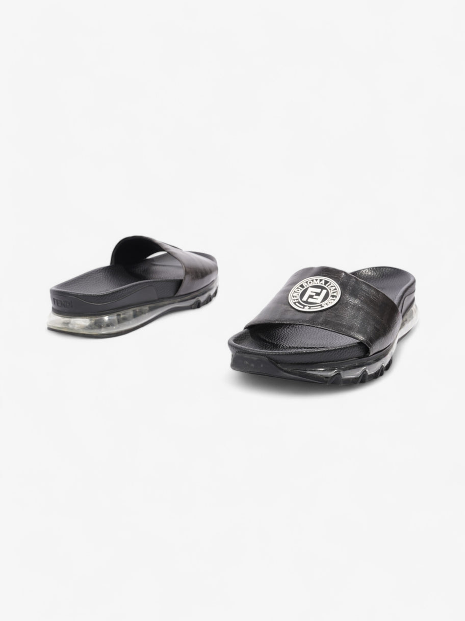 Fendi Roma Logo Clear Sole Slides Black Rubber EU 43 UK 9 Image 9