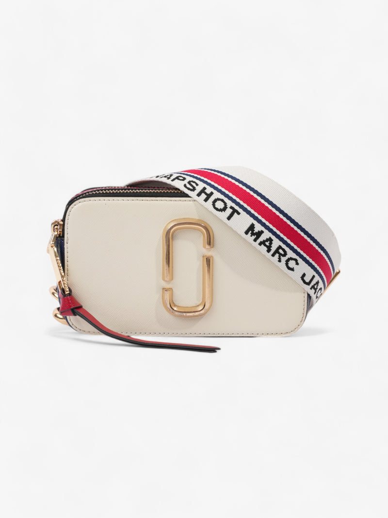  Marc Jacobs The Snapshot Bag White / Blue / Red Leather