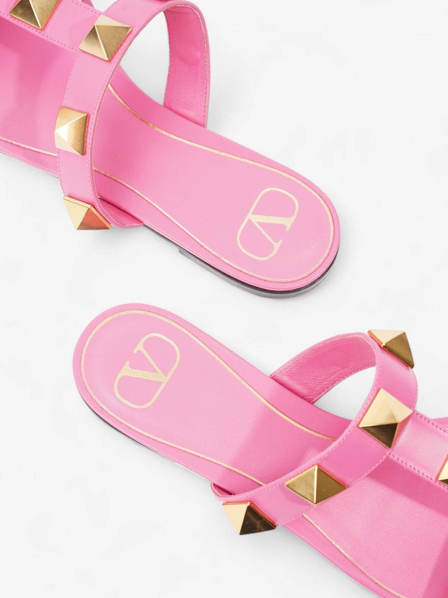 Valentino Rockstud Sandals Pink / Gold Leather EU 40 UK 7 Image 9