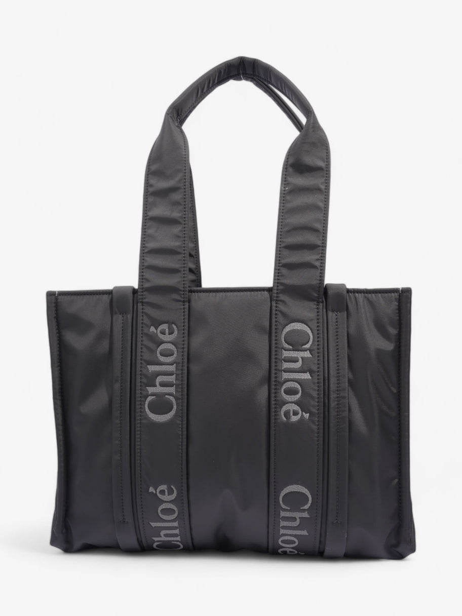 Chloe Woody Tote Black Nylon Medium Image 4