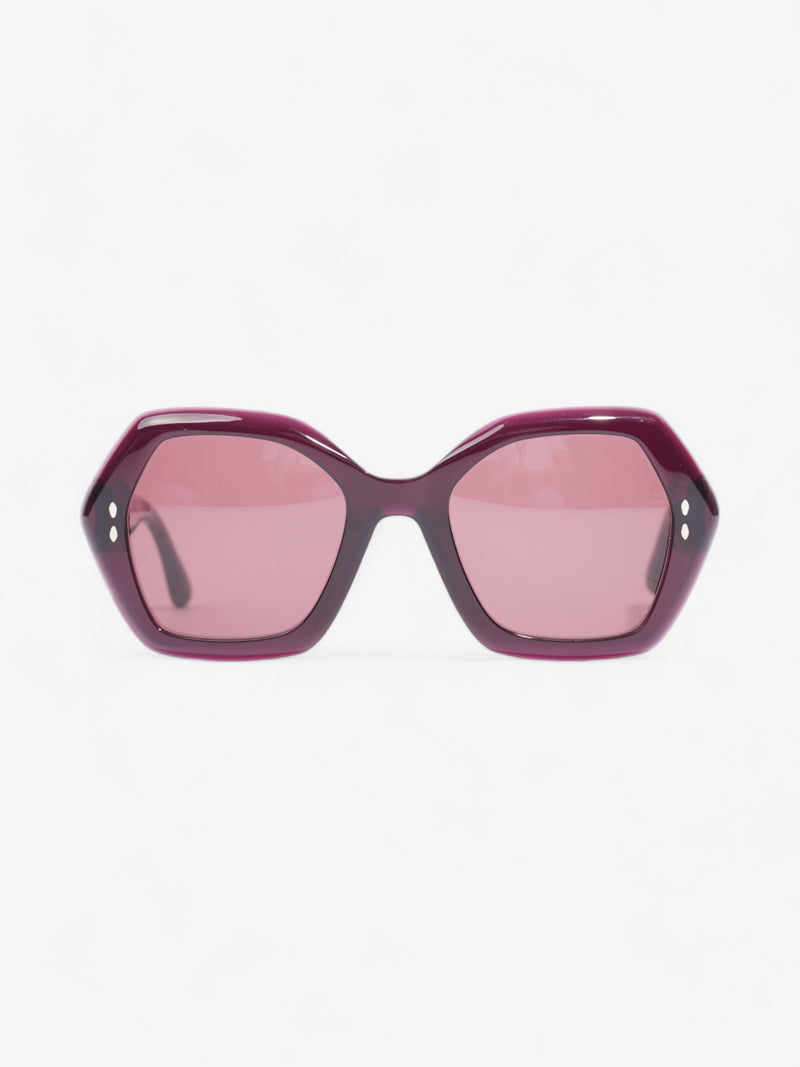  Isabel Marant Etoile Hexagon Sunglasses Maroon  Acetate 145mm