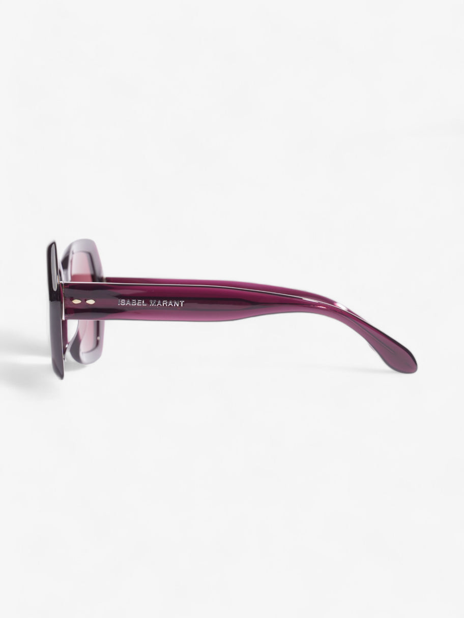 Isabel Marant Etoile Hexagon Sunglasses Maroon  Acetate 145mm Image 2