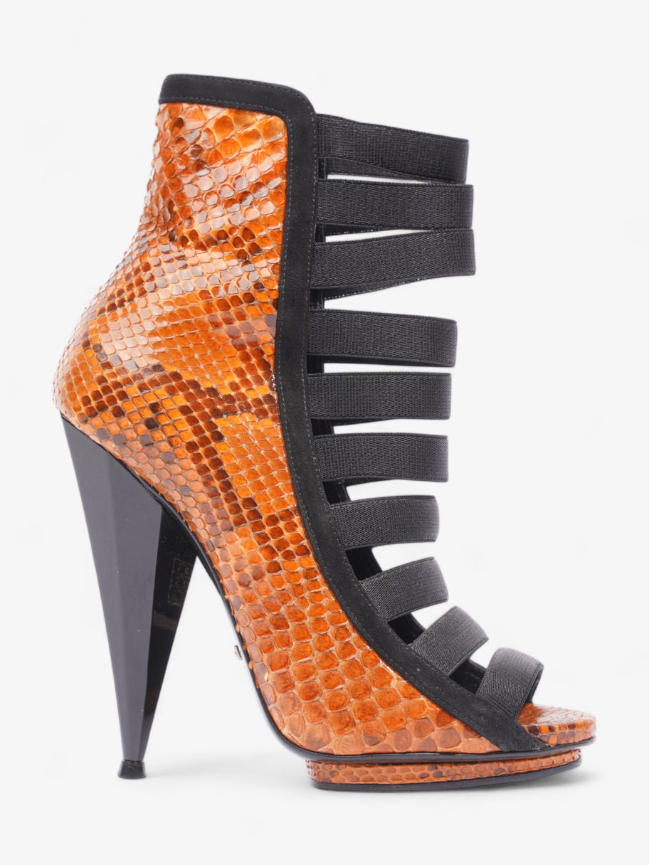 Olympia Heels 120 Orange / Black Alligator EU 36.5 UK 3.5 Image 1