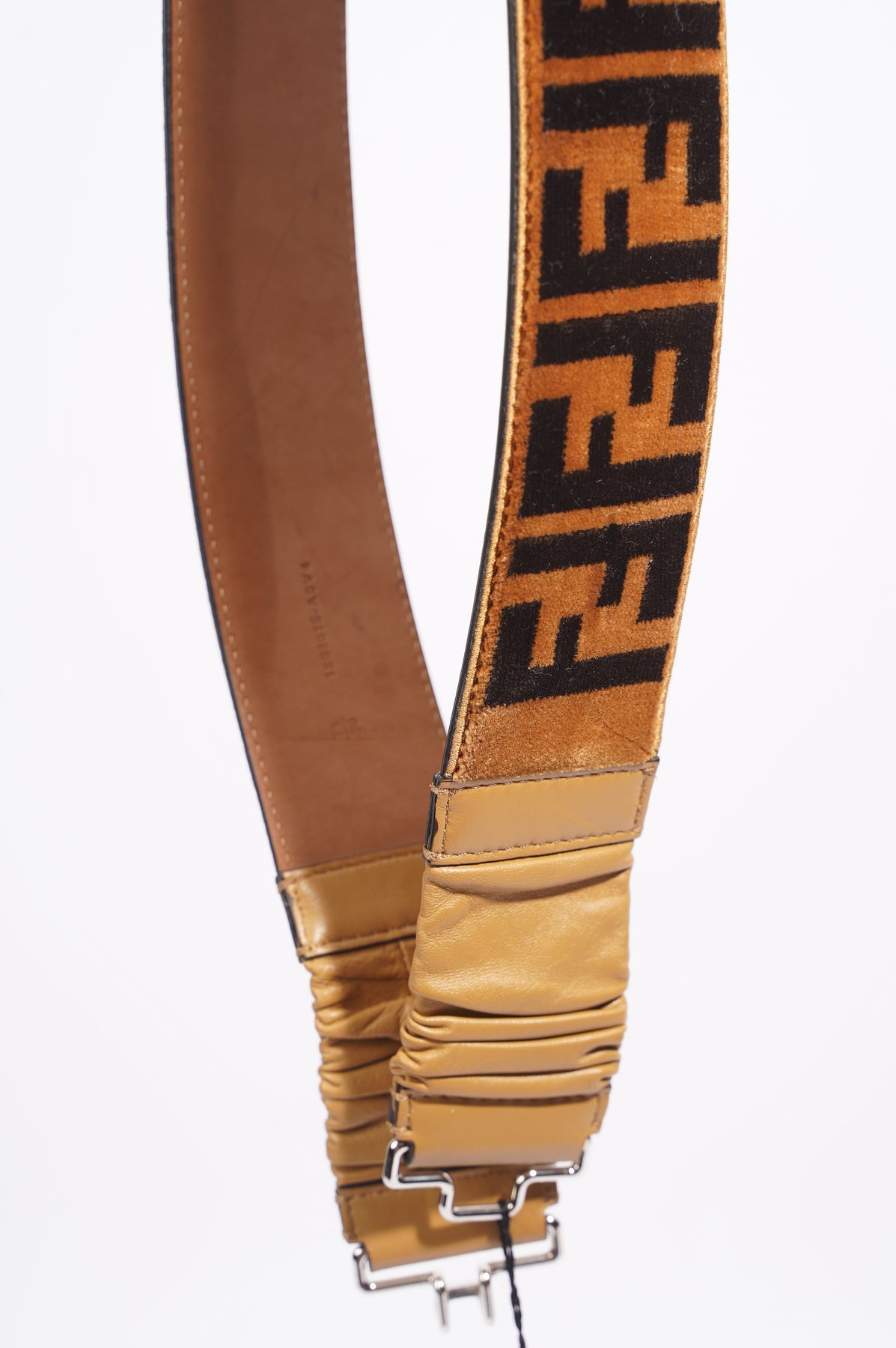 Fendi belt shop brown and gold