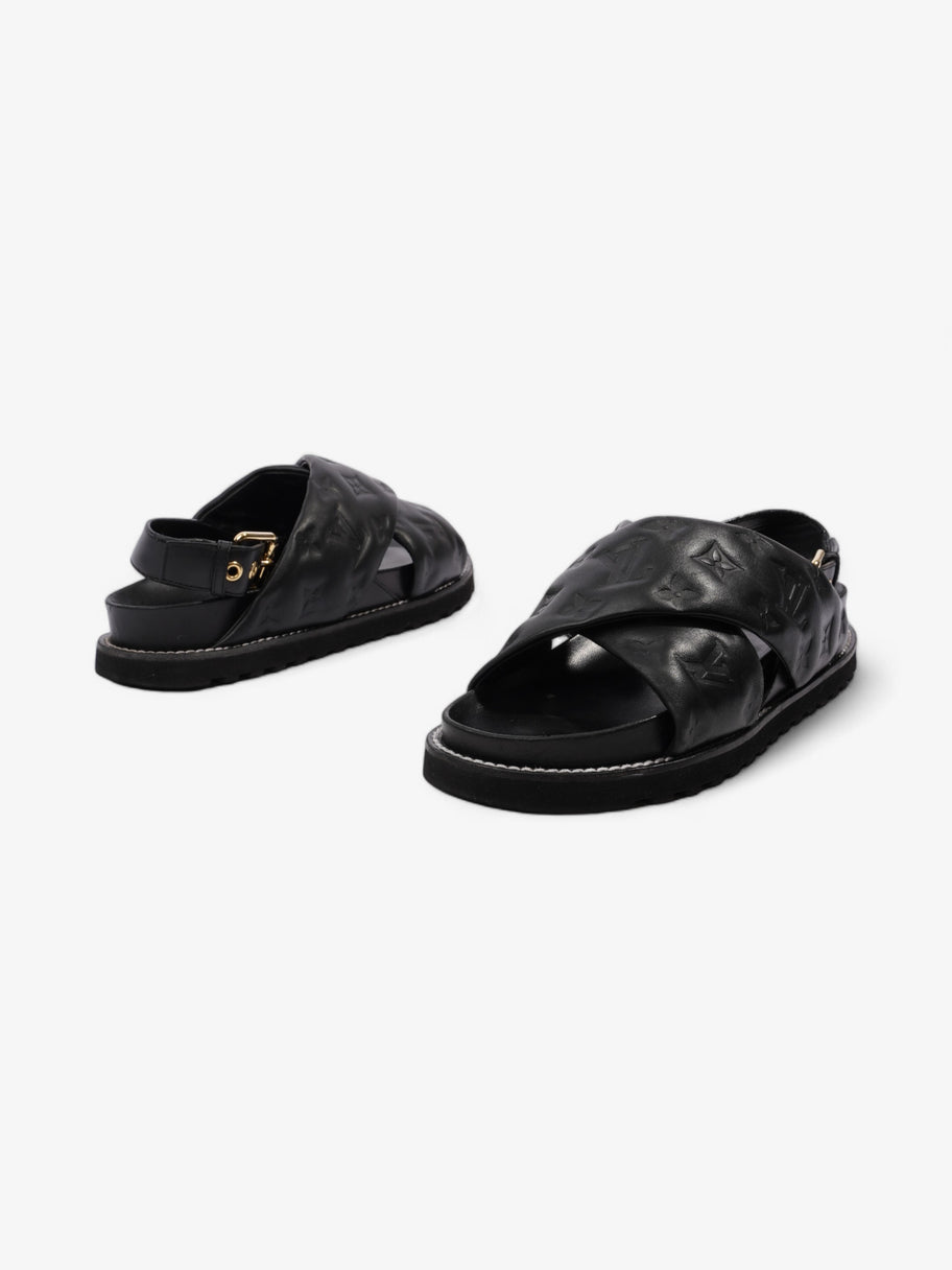 Louis Vuitton Paseo Flat Sandal Black Lambskin Leather EU 39 UK 6 Image 9